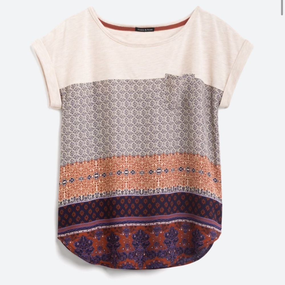 MASON & BELL - Kinglake Mixed Material Top
